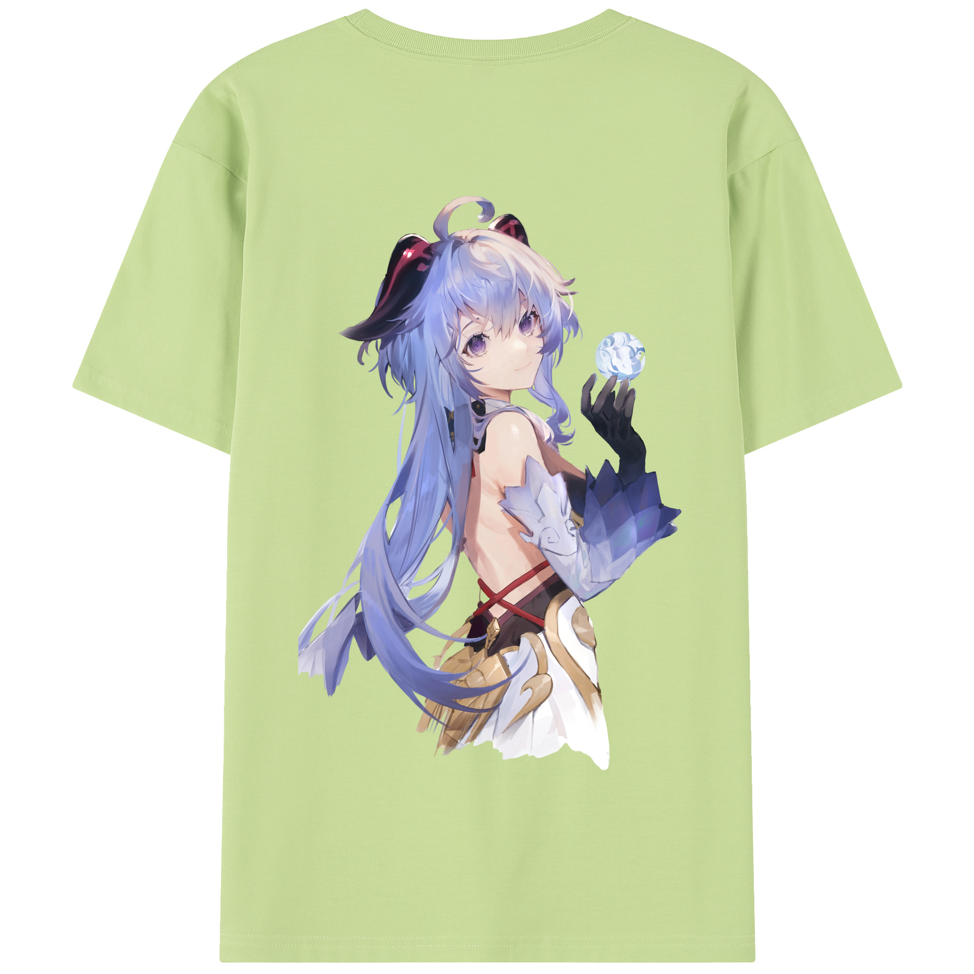 げんし神 甘雨 かんう genshin Ganyu 綿100％半袖Tシャツ（背面プリント）